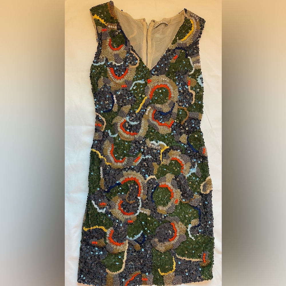 NWT Alice + Olivia Alaina Bead Pattern Dress